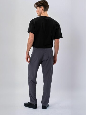 TEESHOPPEN Regular Pants ' Track ' in Grey