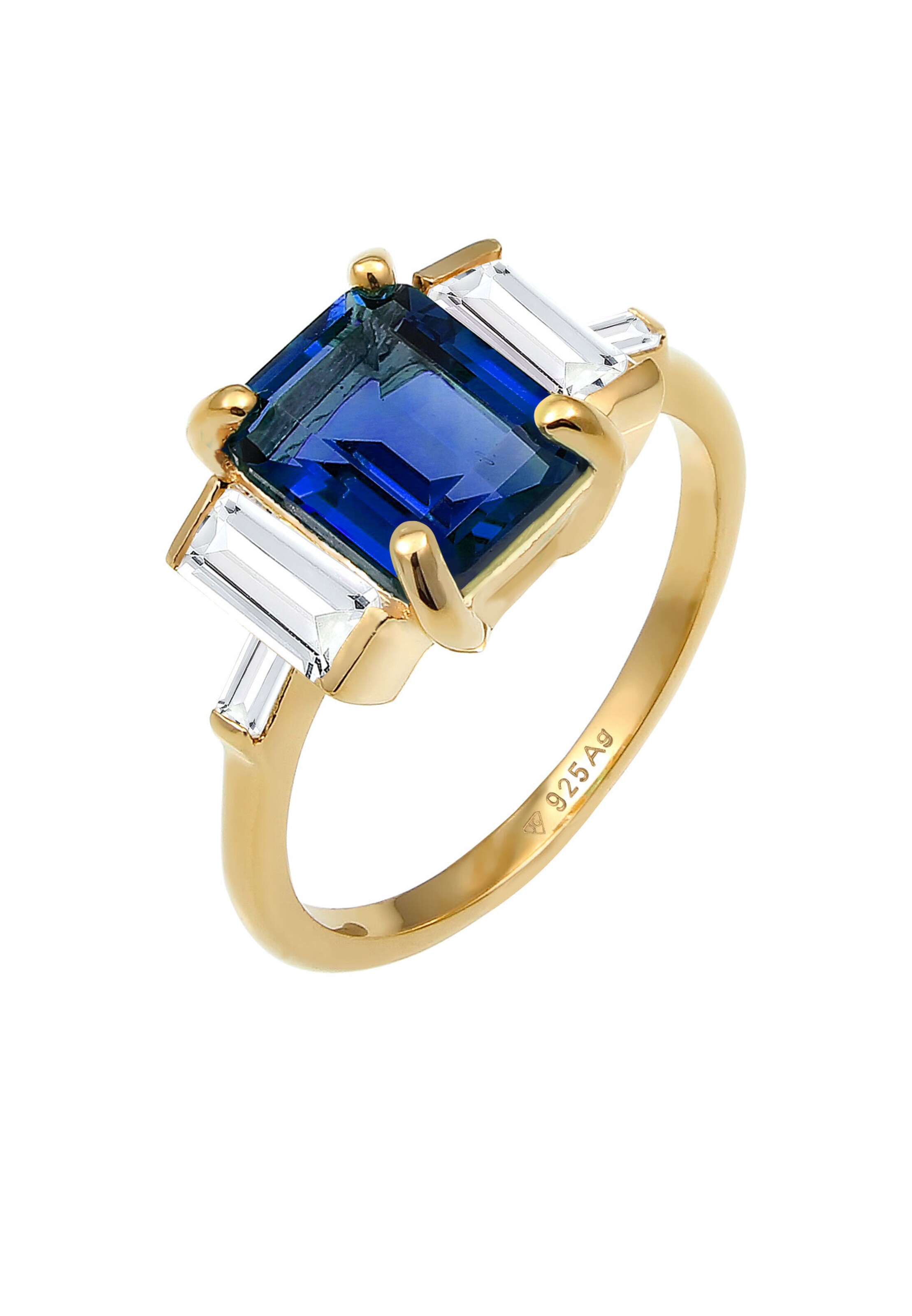 ELLI PREMIUM Ring in Blau: Vorderseite