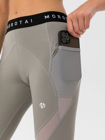 MOROTAI Skinny Sporthose 'PERFORMANCE' in Grau