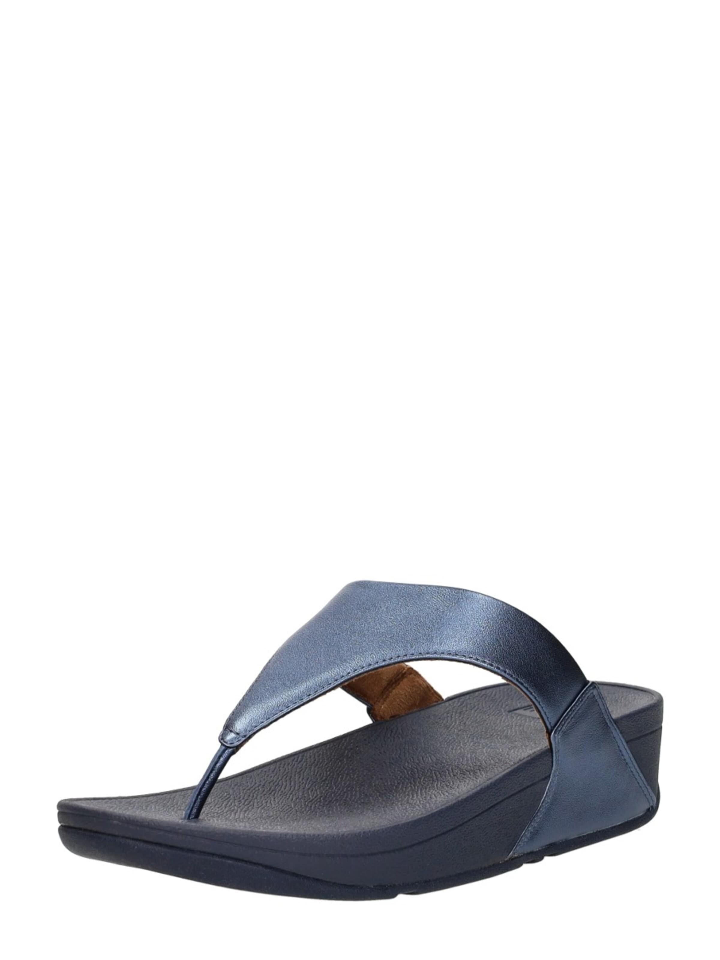 FitFlop Teenslipper 'Lulu Leather Toe-Post' in Blauw