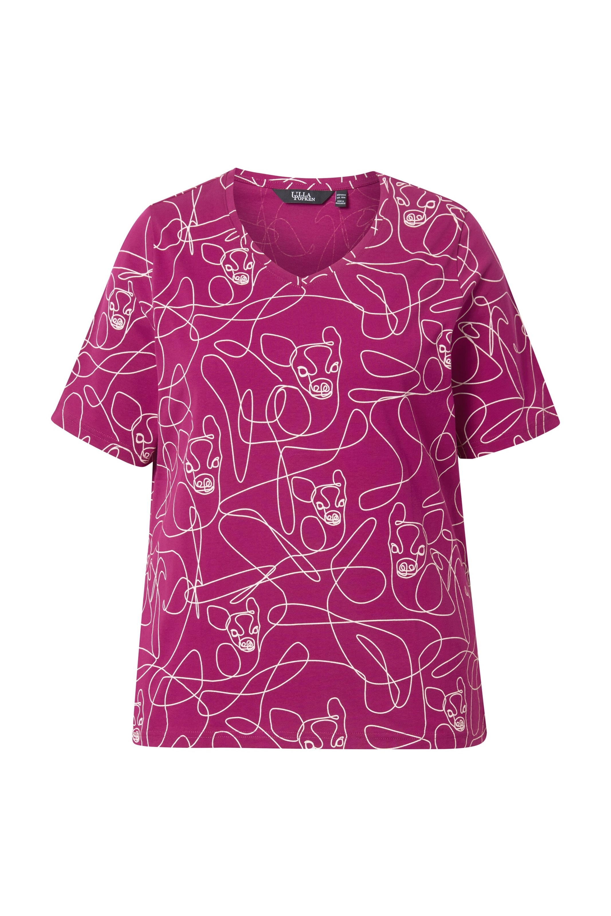 T-shirt Ulla Popken en violet : devant