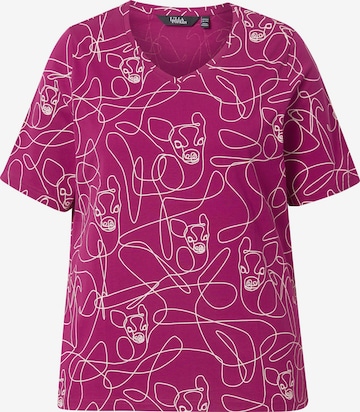 T-shirt Ulla Popken en violet : devant