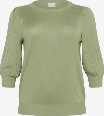 KAFFE CURVE Sweater 'Loni' in Green: front