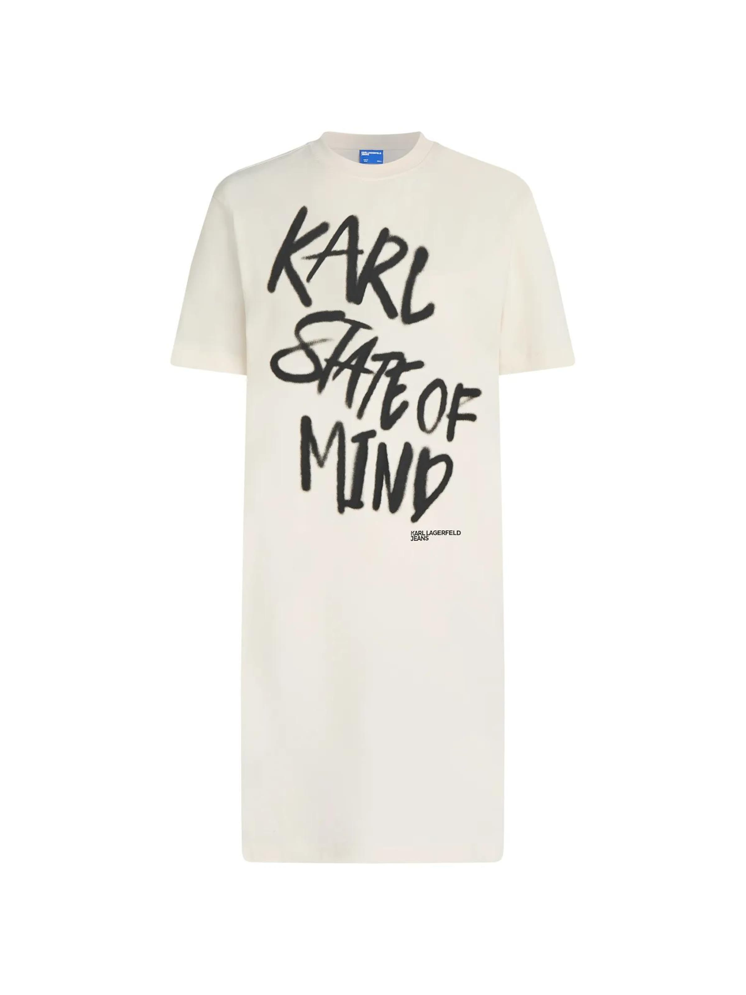 KARL LAGERFELD JEANS Платье в Белый: спереди