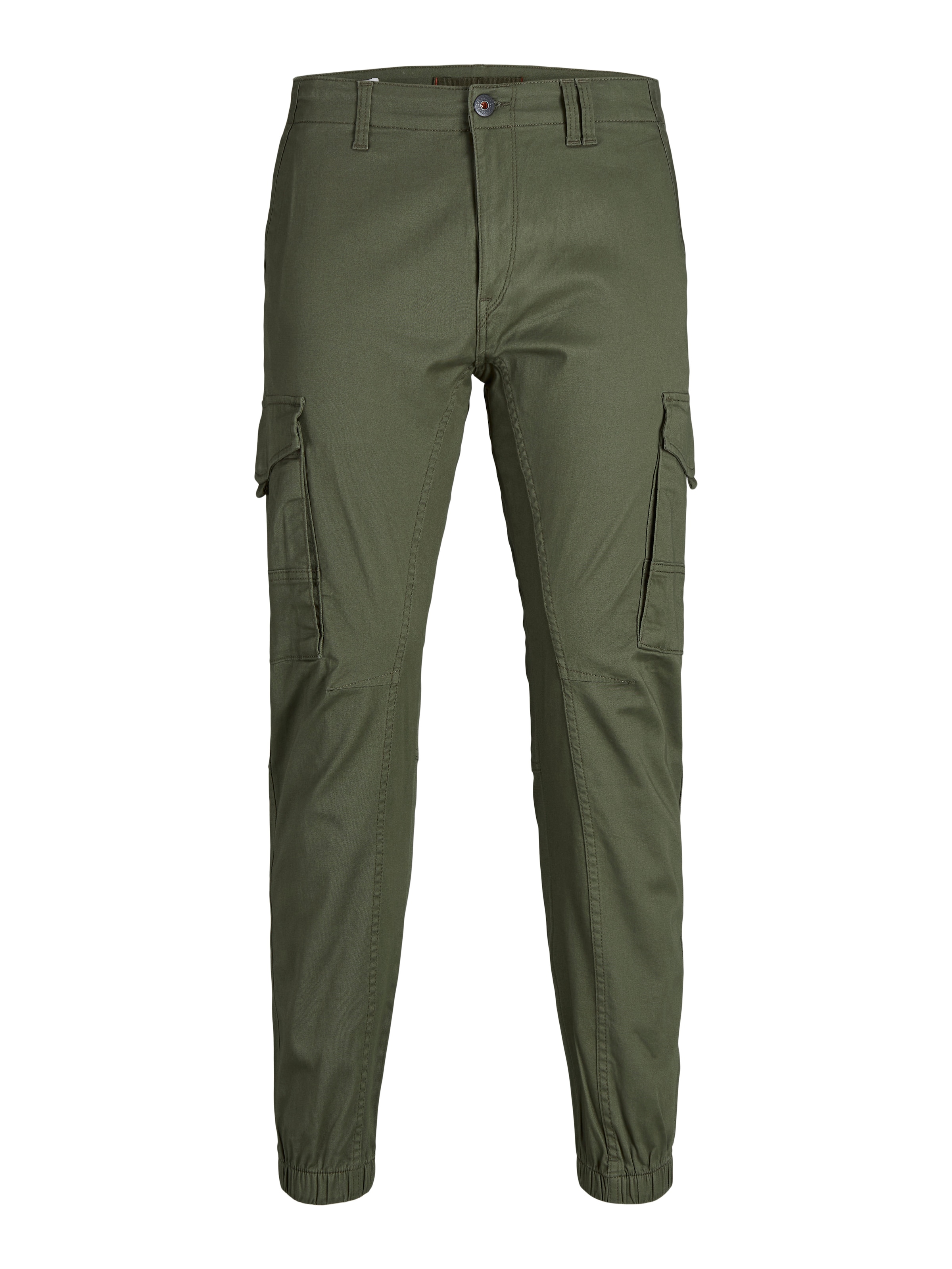 JACK & JONES Cargobroek 'JJIPaul JJFlake' in Groen: voorkant