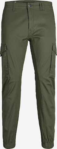 JACK & JONES Cargobroek 'JJIPaul JJFlake' in Groen: voorkant