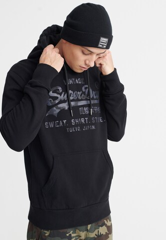 Superdry Sweatshirt 'Vintage' in Schwarz: predná strana