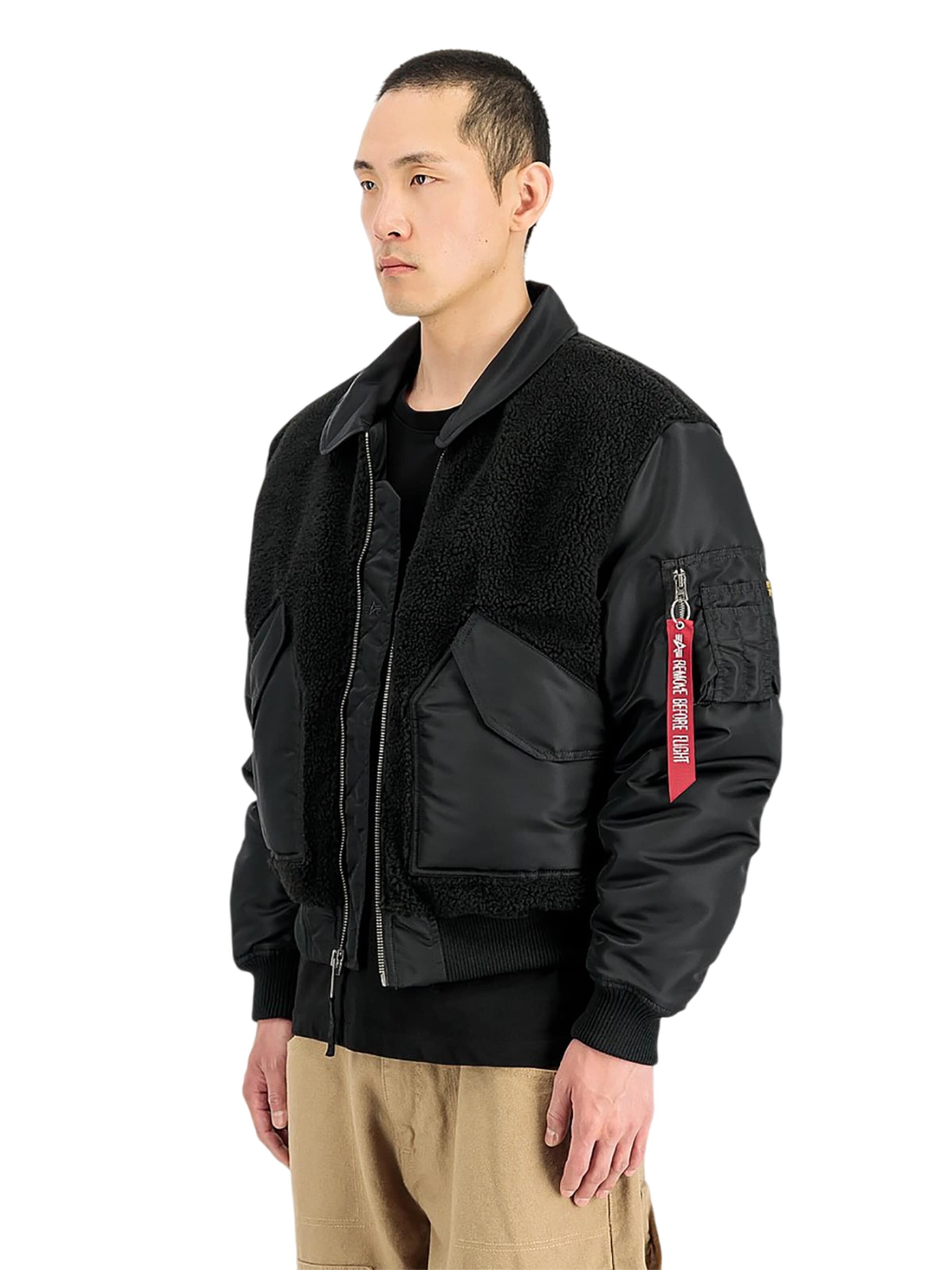 ALPHA INDUSTRIES Ulkoilutakki 'CWU-45/P' värissä musta