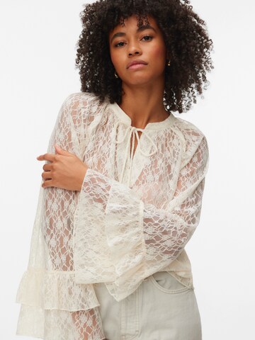 VERO MODA Blouse 'VMLOULOU' in Wit: voorkant