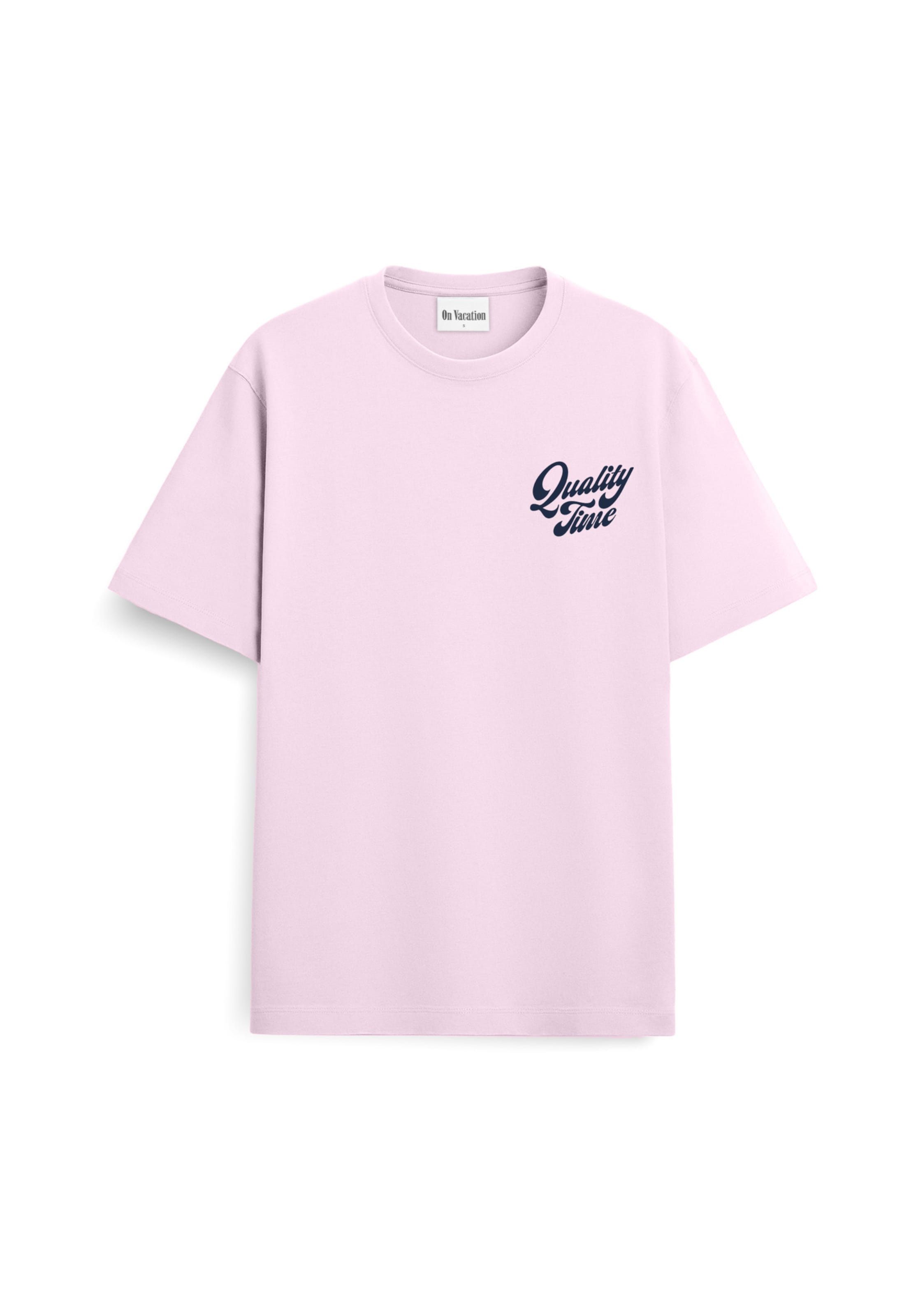 On Vacation Shirt 'Quality Time' in Pink: front
