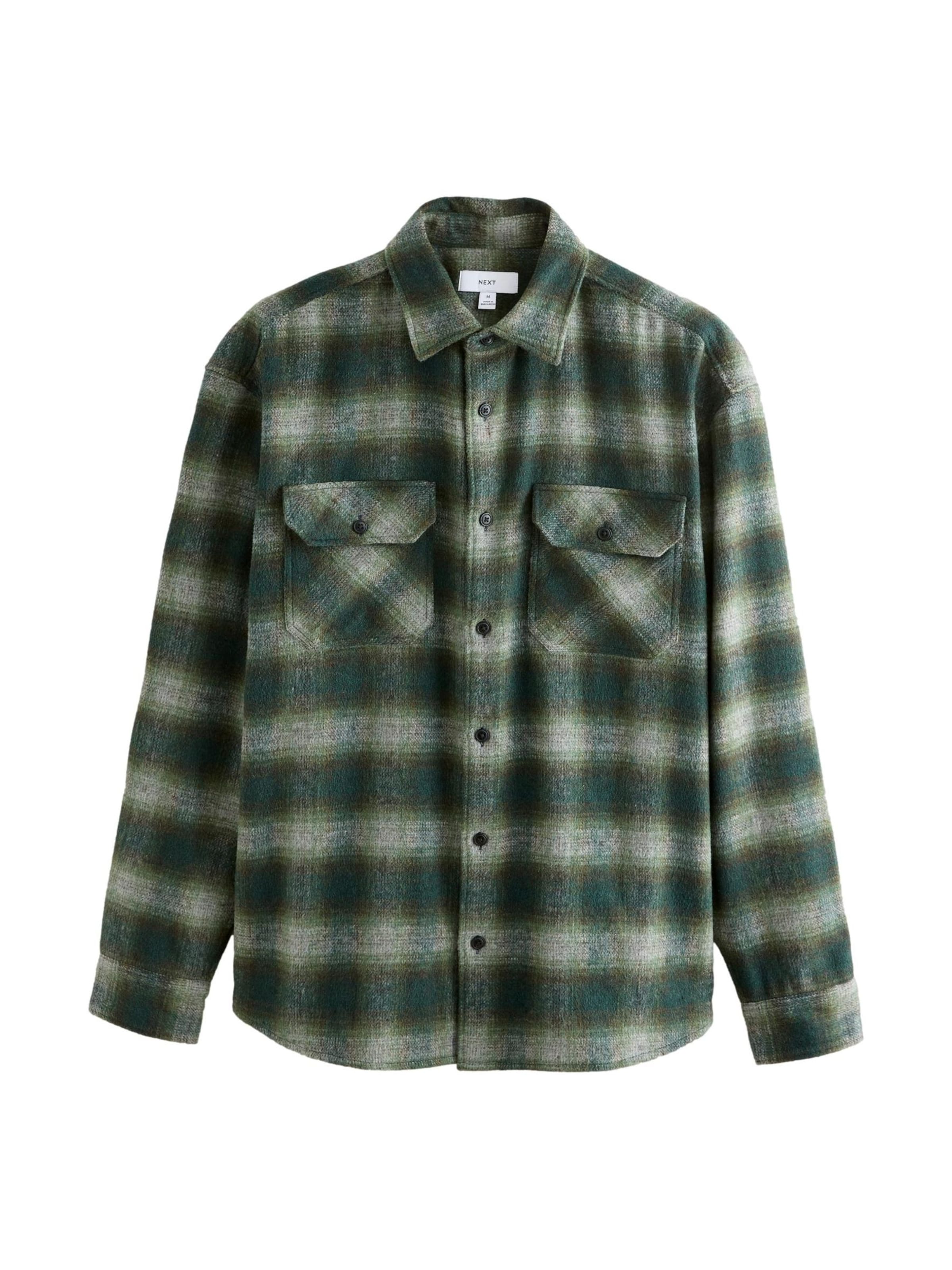 Next Regular Fit Hemd in Grün: Vorderseite