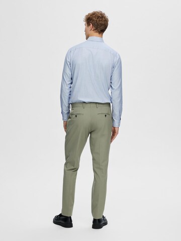 SELECTED HOMME Slim fit Trousers with creases 'Liam' in Grey