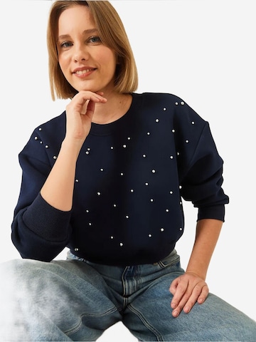 Bianco Lucci Sweatshirt in Blau