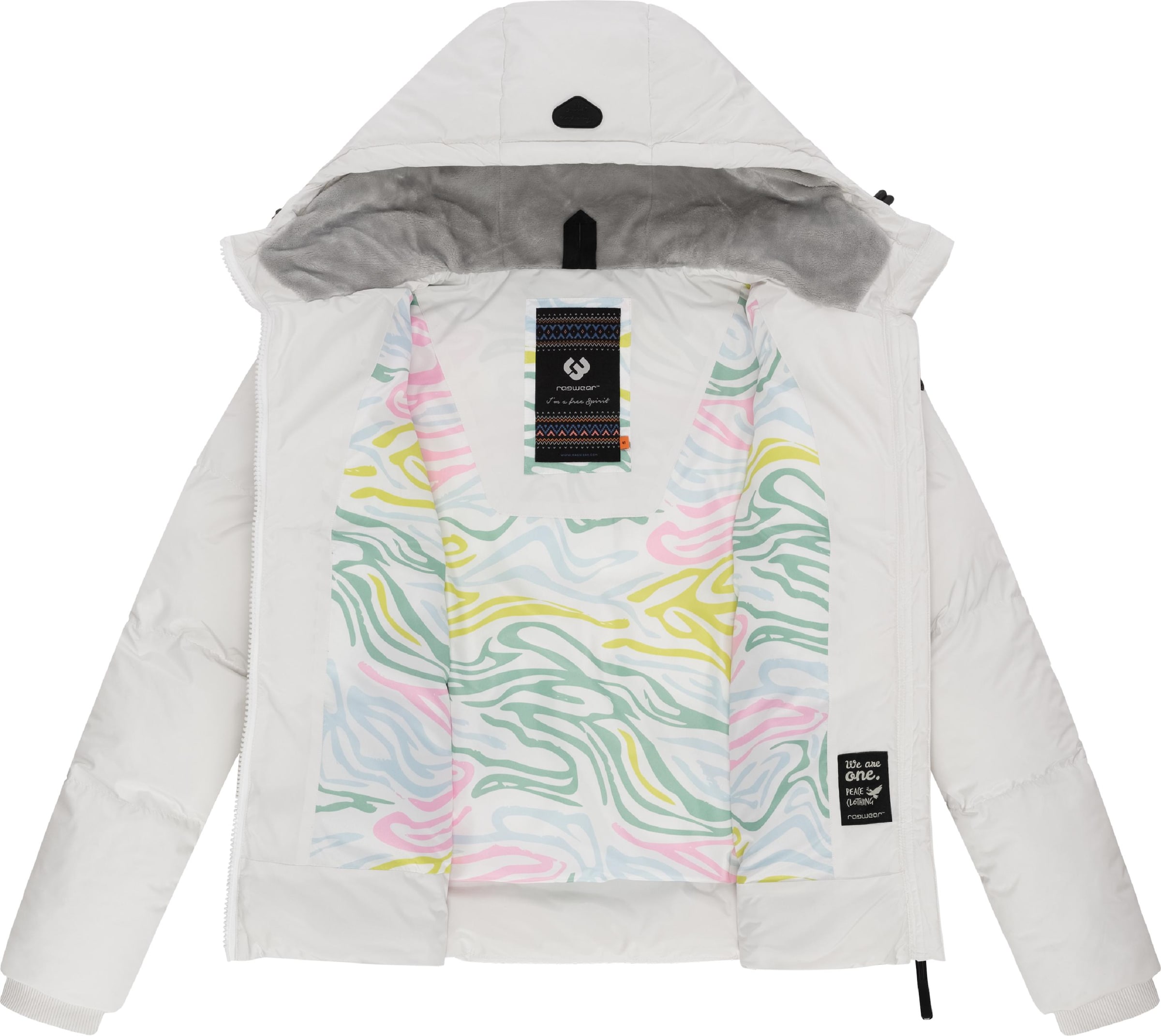 Ragwear Funktsionaalne jope 'Briony', värv valge