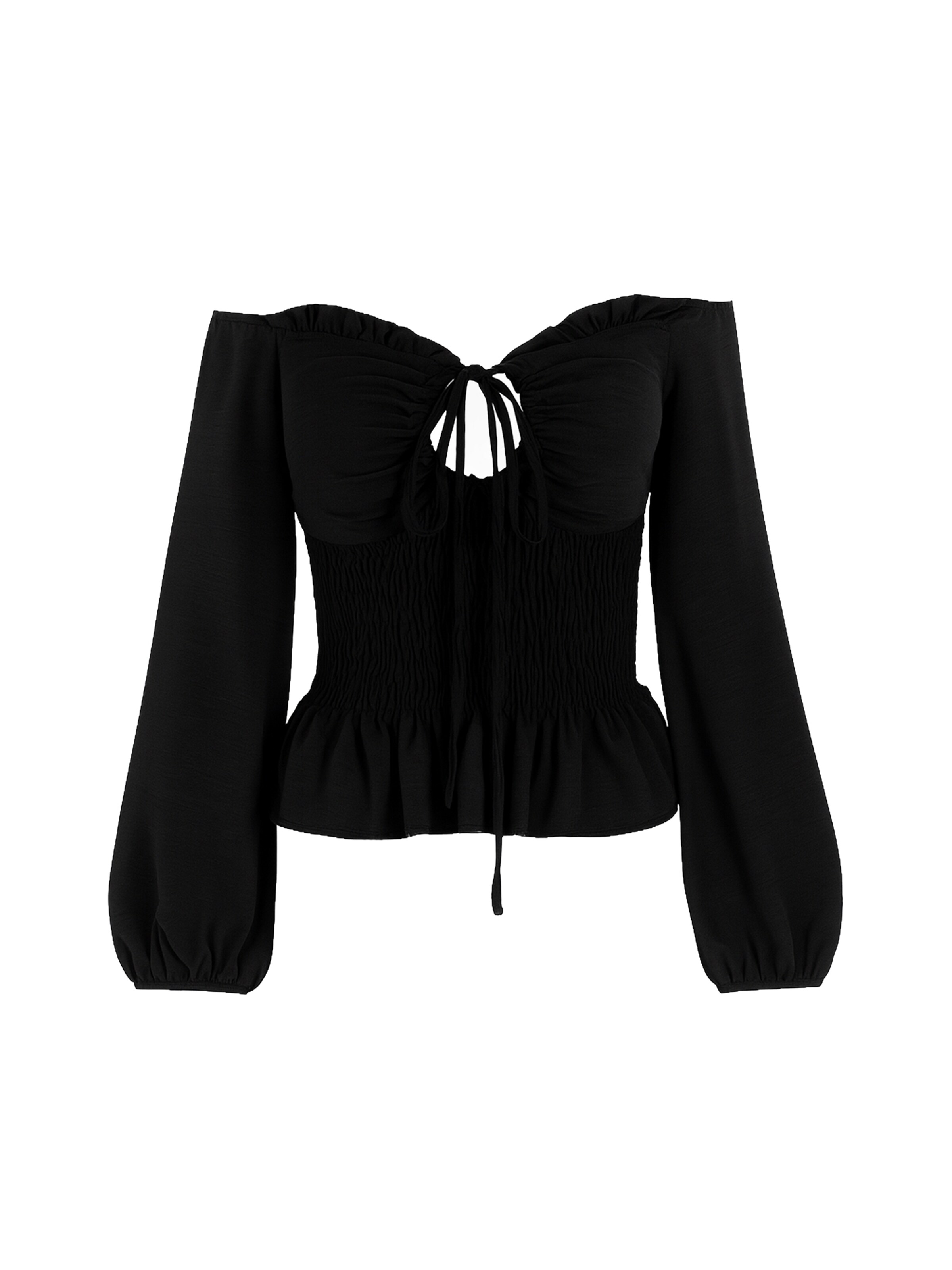 Chemisier Elara en noir : devant