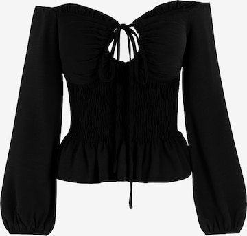 Chemisier Elara en noir : devant