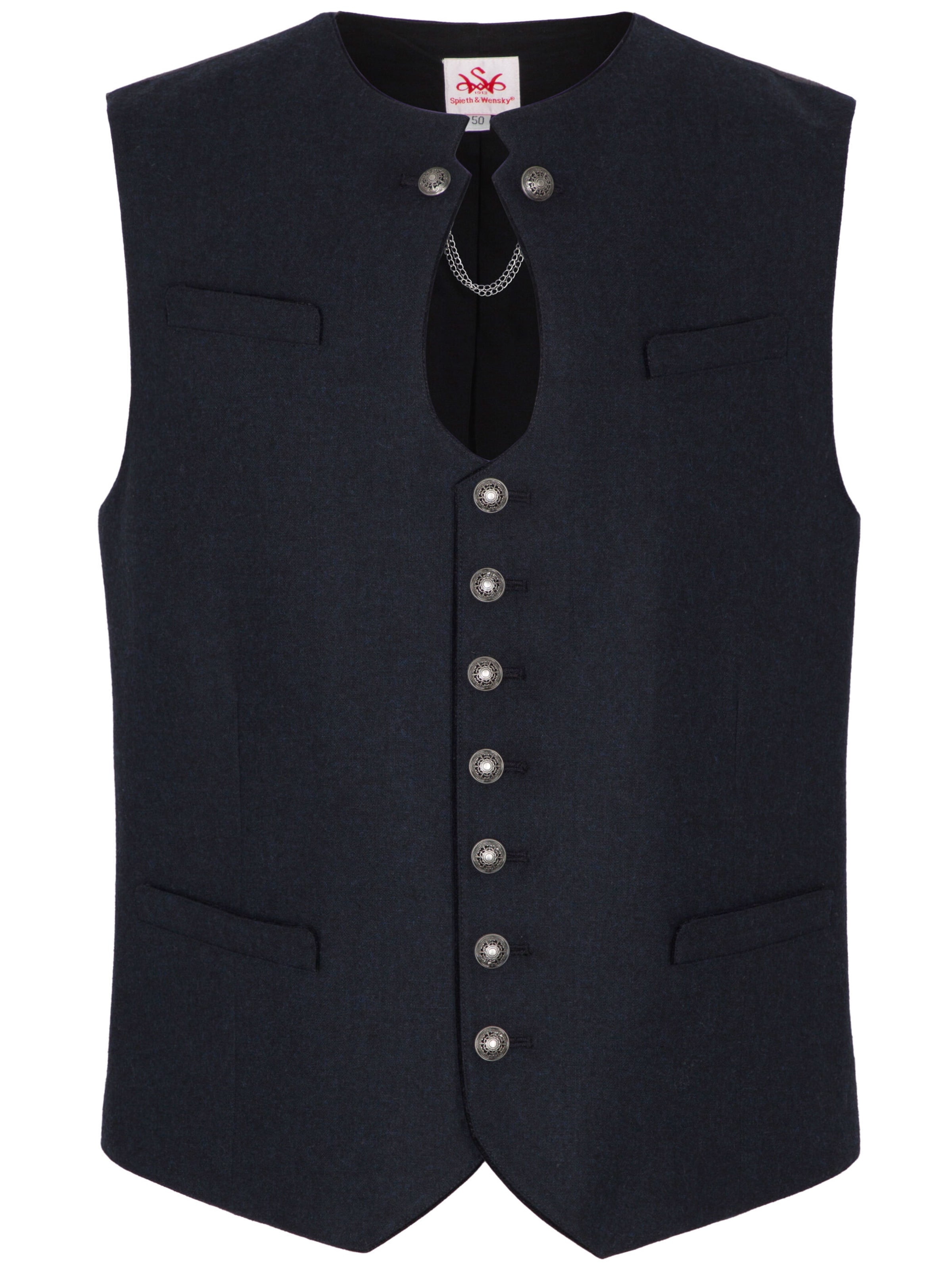 SPIETH & WENSKY Trachtenweste 'Gerke' in Blau: Vorderseite