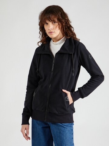 Ragwear Fleece Jacket 'RYLIE' in Black: front