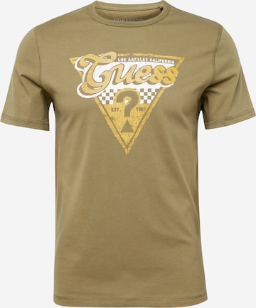 GUESS - Camiseta en verde: frente