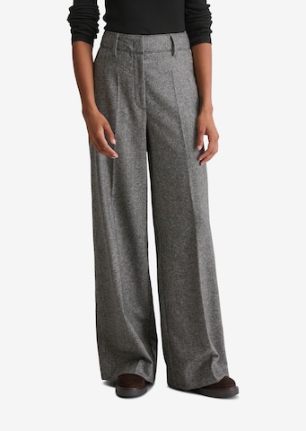 pilka Marc O'Polo Plačios klešnės Kelnės su kantu: priekis