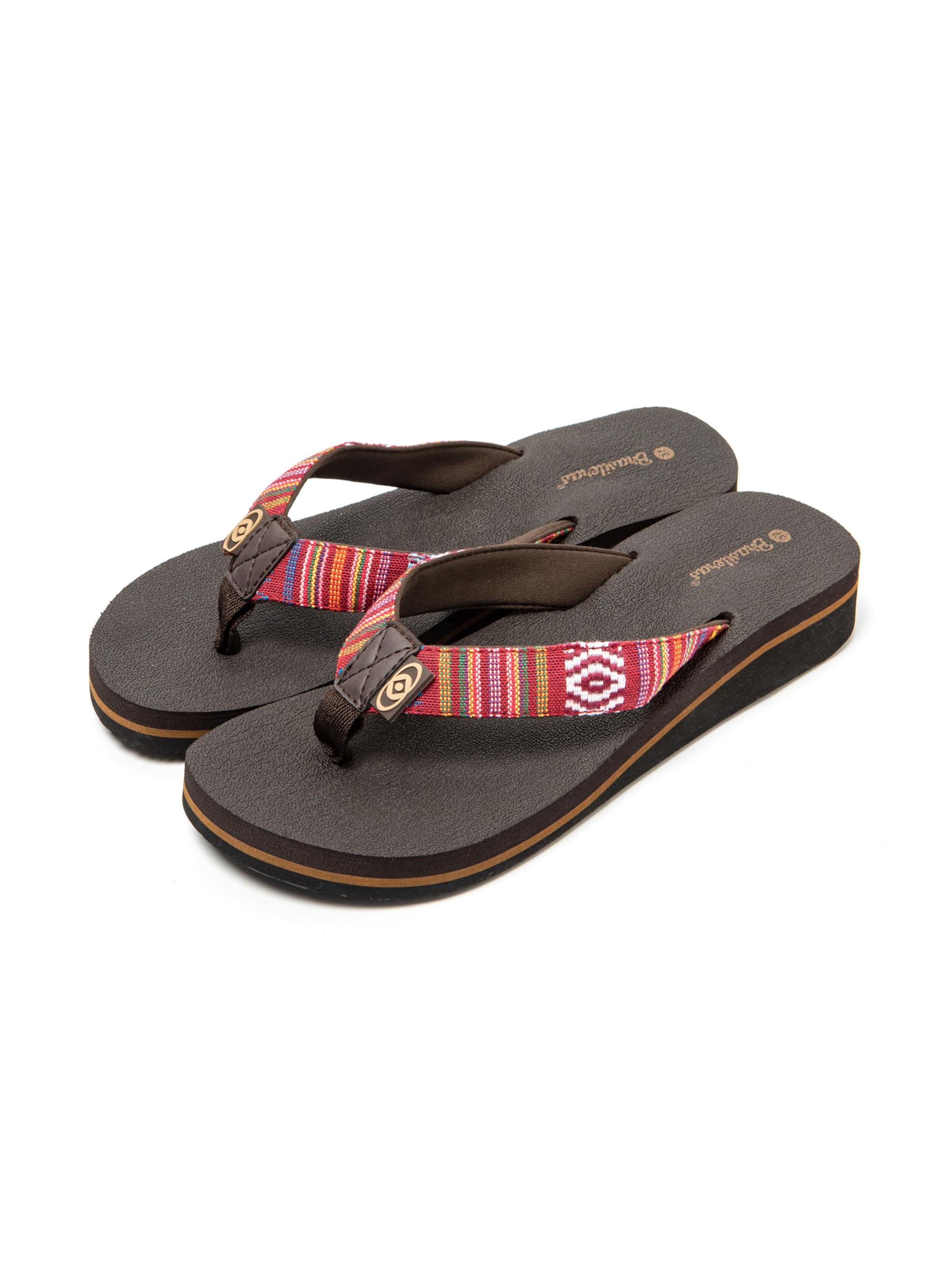 Brasileras - Sandalias de dedo 'Maya' en rojo