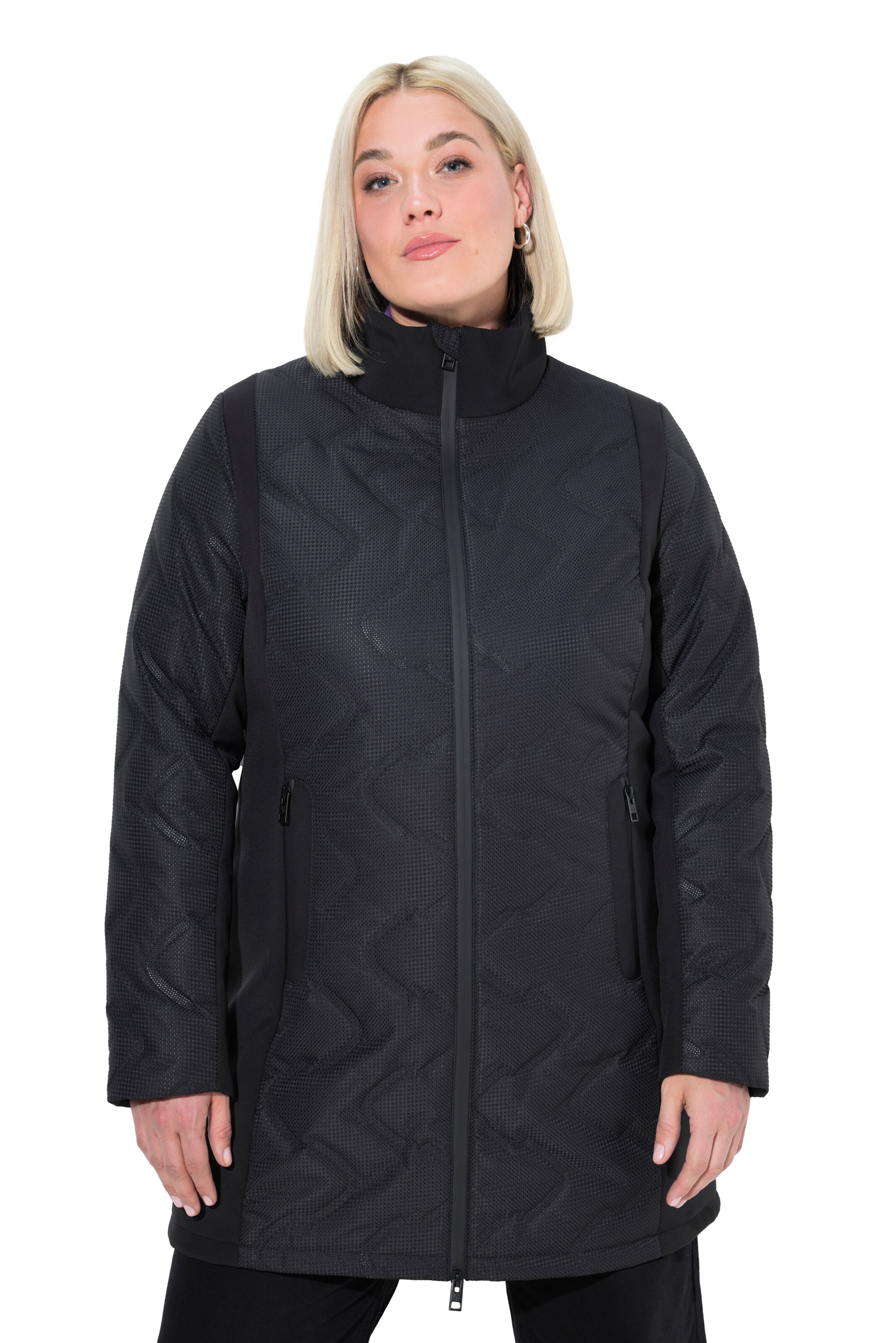 Ulla Popken Winter Jacket in Black: front