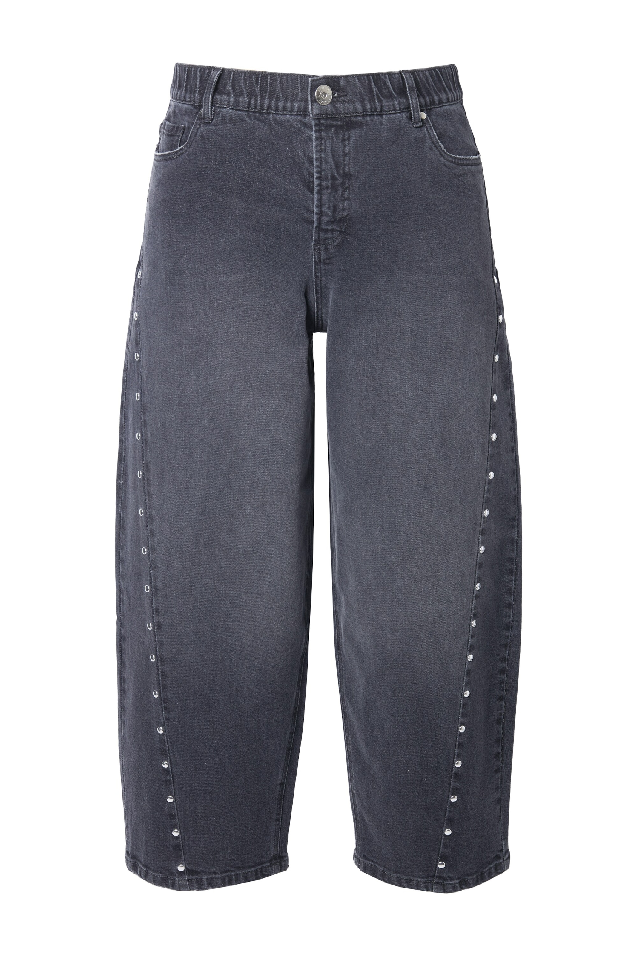 Studio Untold Loosefit Jeans in Zwart: voorkant