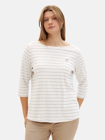 balts Tom Tailor Women + T-Krekls: no priekšpuses