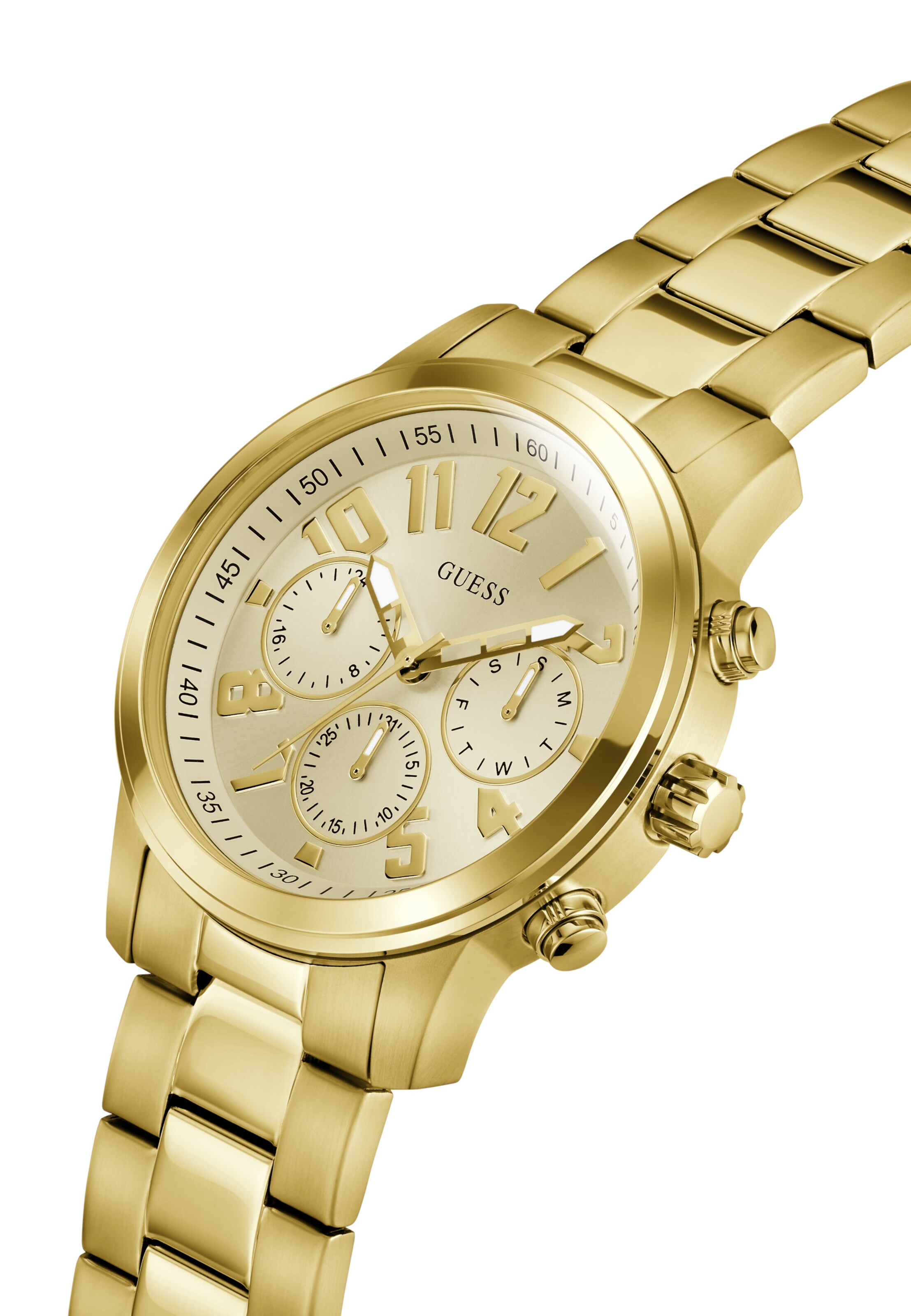 GUESS Analogt ur 'PARKER' i guld