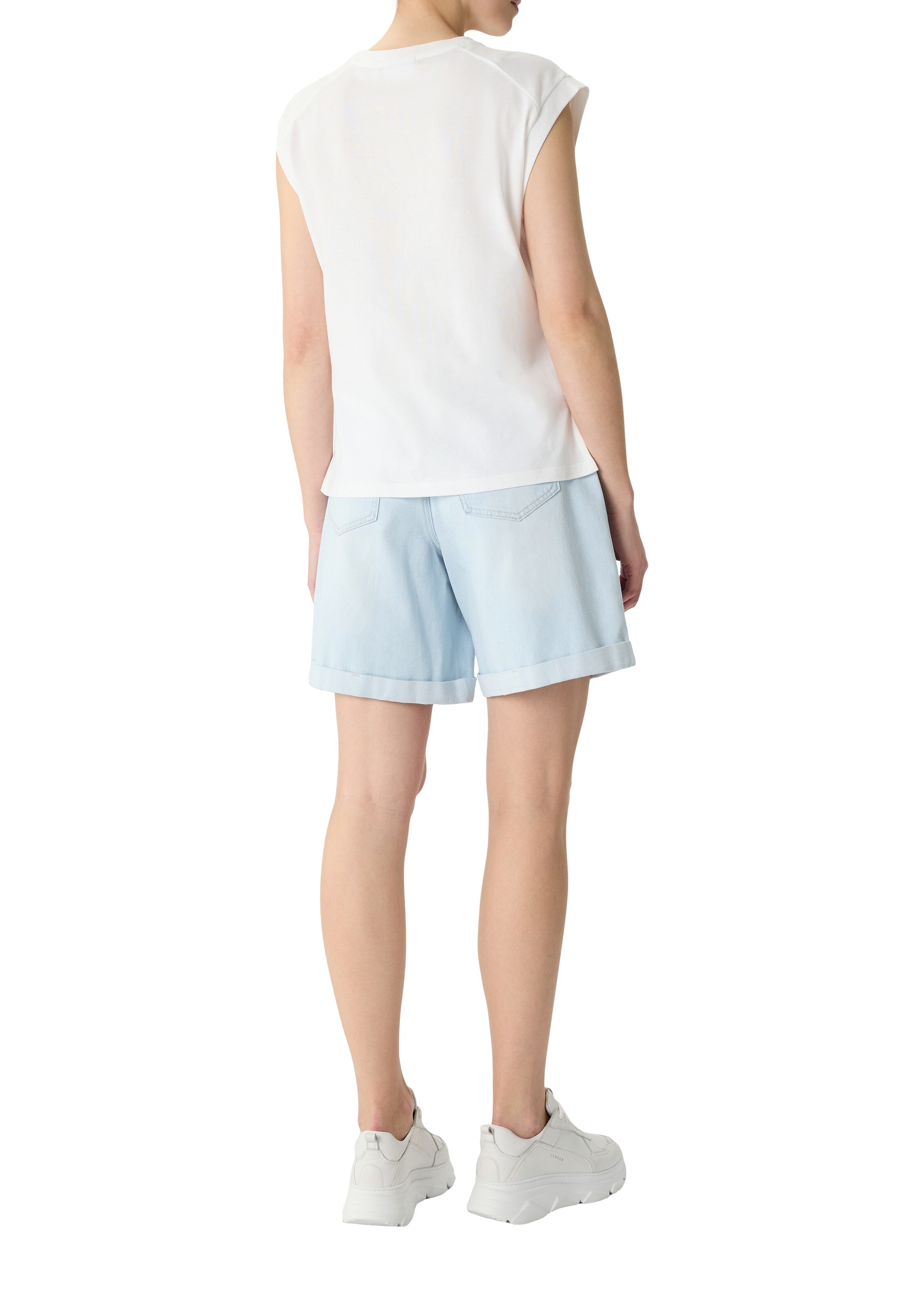 T-shirt comma casual identity en blanc : derrière