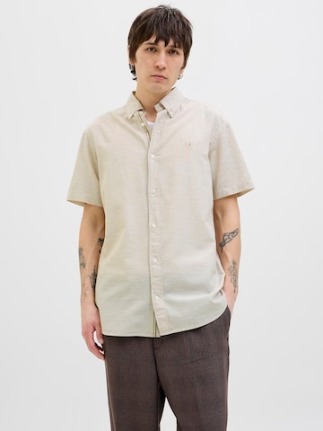 Coupe regular Chemise 'JPRBLUSUMMER' JACK & JONES en blanc : devant