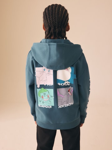 Next - Sudadera con cremallera 'Pokemon' en azul: frente