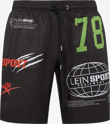 Shorts de bain Plein Sport en noir : devant
