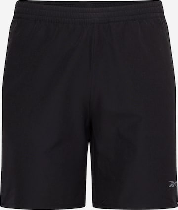 Regular Pantalon de sport 'STRENGTH' Reebok en noir : devant
