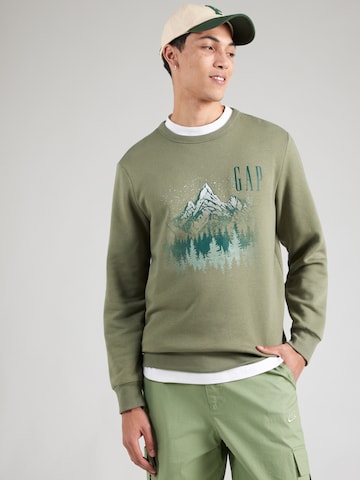 GAP Свитшот в Зеленый: спереди