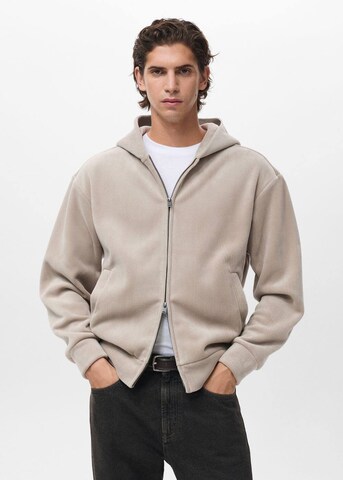MANGO MAN Sweatjacke 'Courdorz' in Beige: Vorderseite