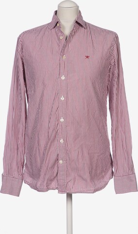 Hackett London Button Up Shirt in M in Red: front