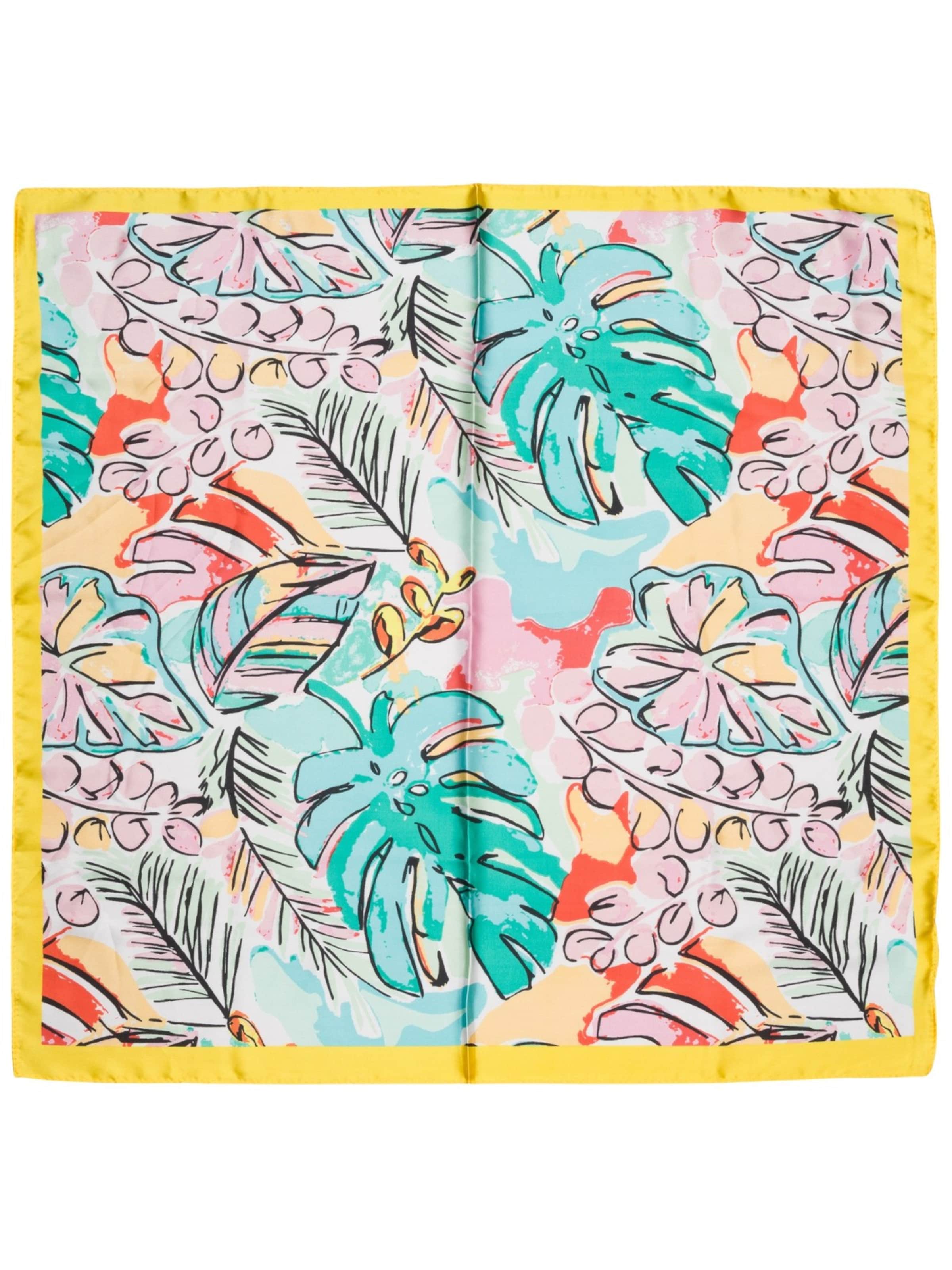 styleBREAKER Tuch 'Halstuch Palmen Muster Popart Style'‌‌‌ in Gelb