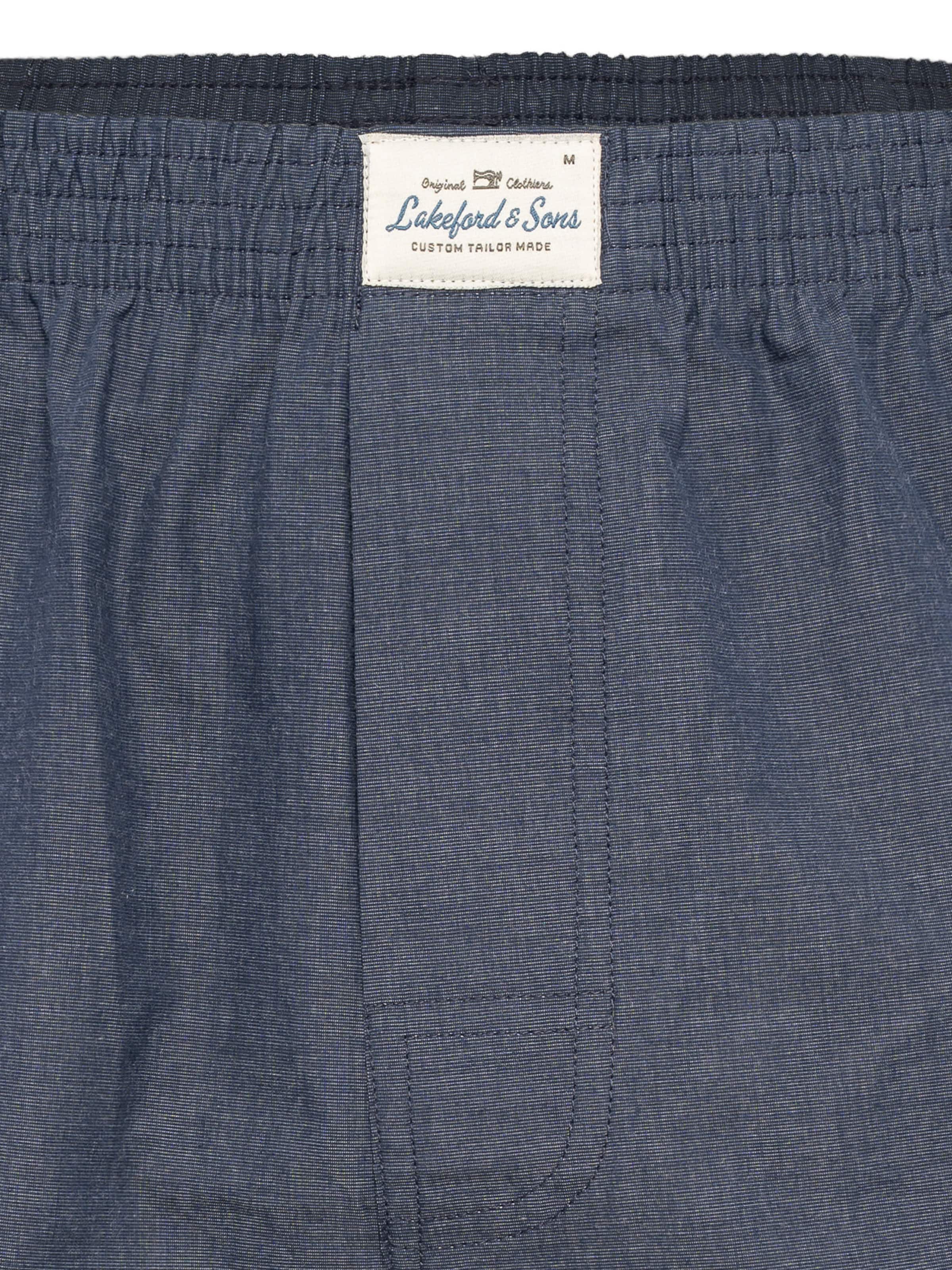 Lakeford & Sons Boxershorts ' American Boxershorts Herren 6-Pack in klassischen Designs ' in Blauw