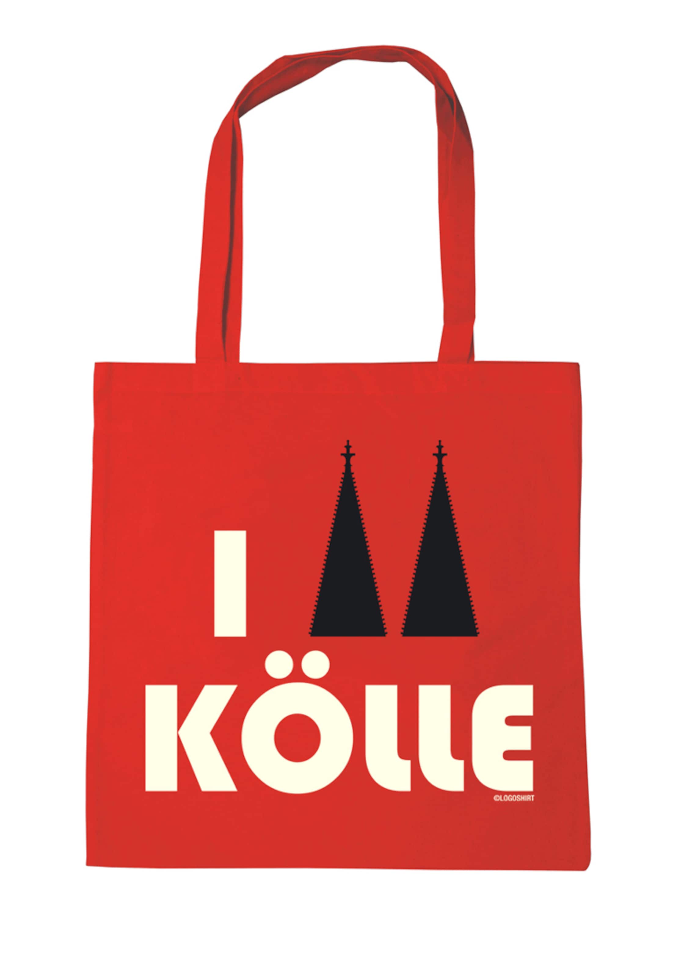 LOGOSHIRT Baumwolltasche in Rot: Vorderseite