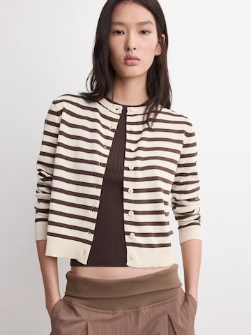 MANGO Knit cardigan 'DALTON' in Beige: front