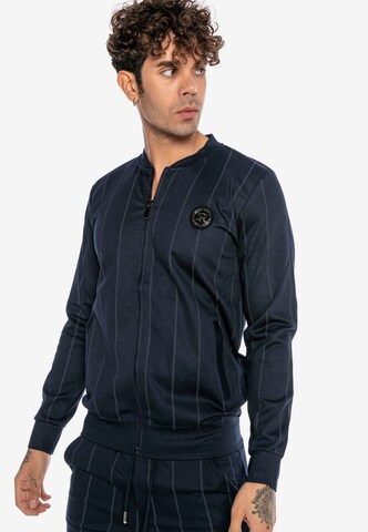 Redbridge Zip-Up Hoodie ' Worcester' in Blue: front