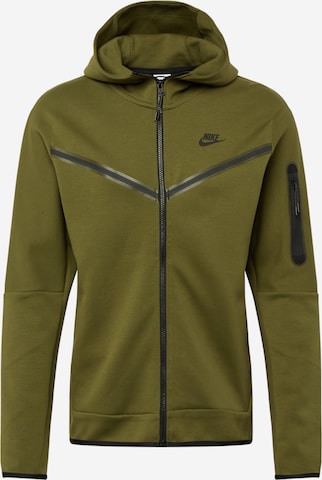 Nike Sportswear Суичъри с качулка в зелено: отпред