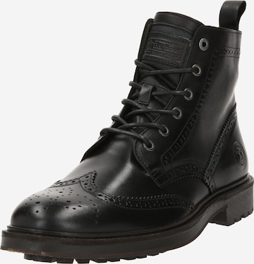 Barbour Lace-Up Boots 'West' in Black: front