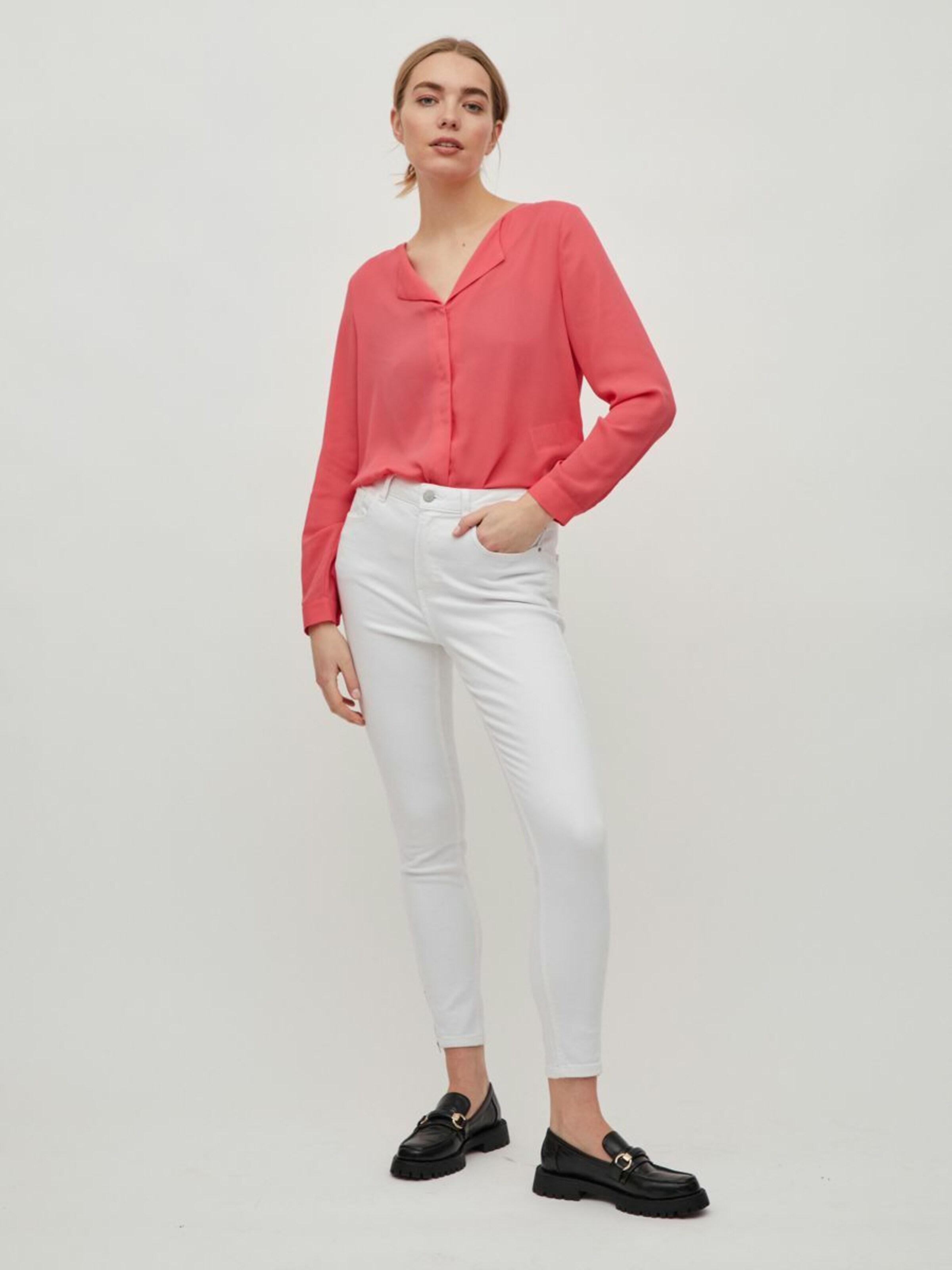 Frauen Große Größen VILA Bluse in Pink - LL66788 Frauen Große Größen VILA Bluse in Pink - LL66788