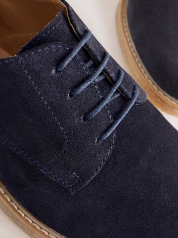 Next Buty sznurowane 'Derby' w kolorze niebieski