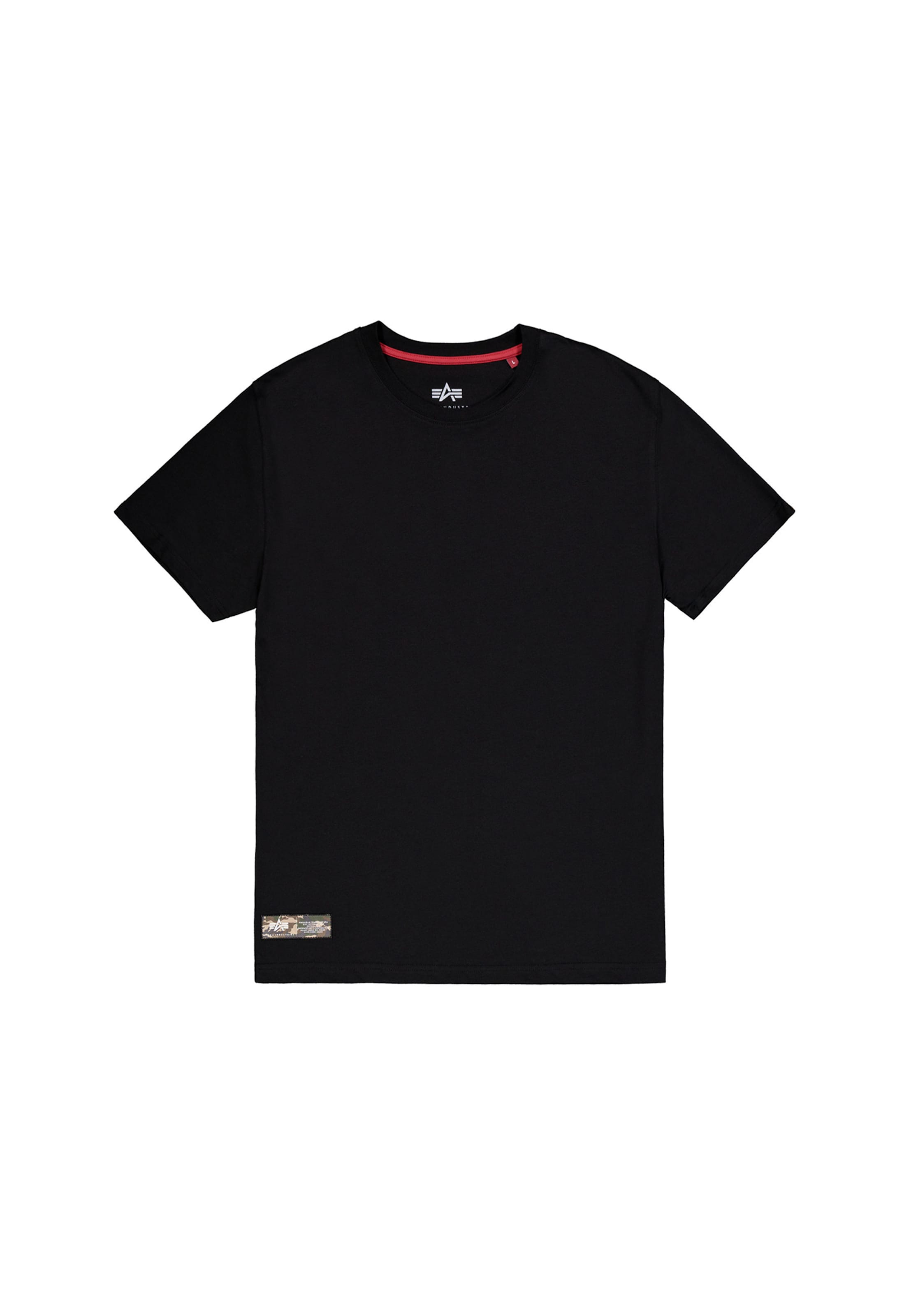 ALPHA INDUSTRIES Футболка в Черный: спереди