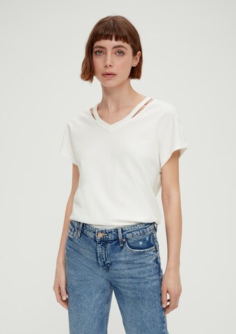 T-shirt s.Oliver en blanc : devant