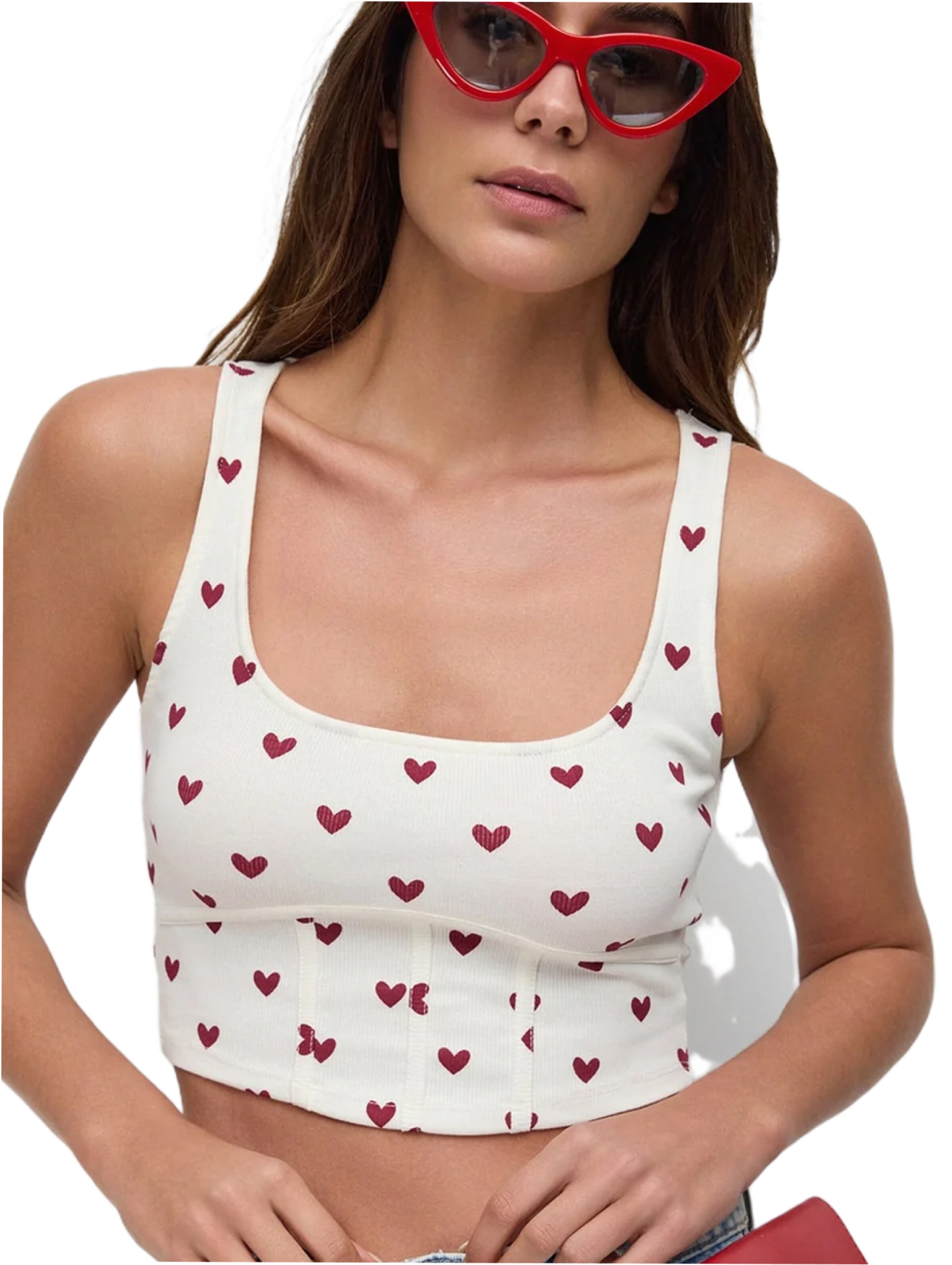 No Matter What Top in Weiß: Vorderseite