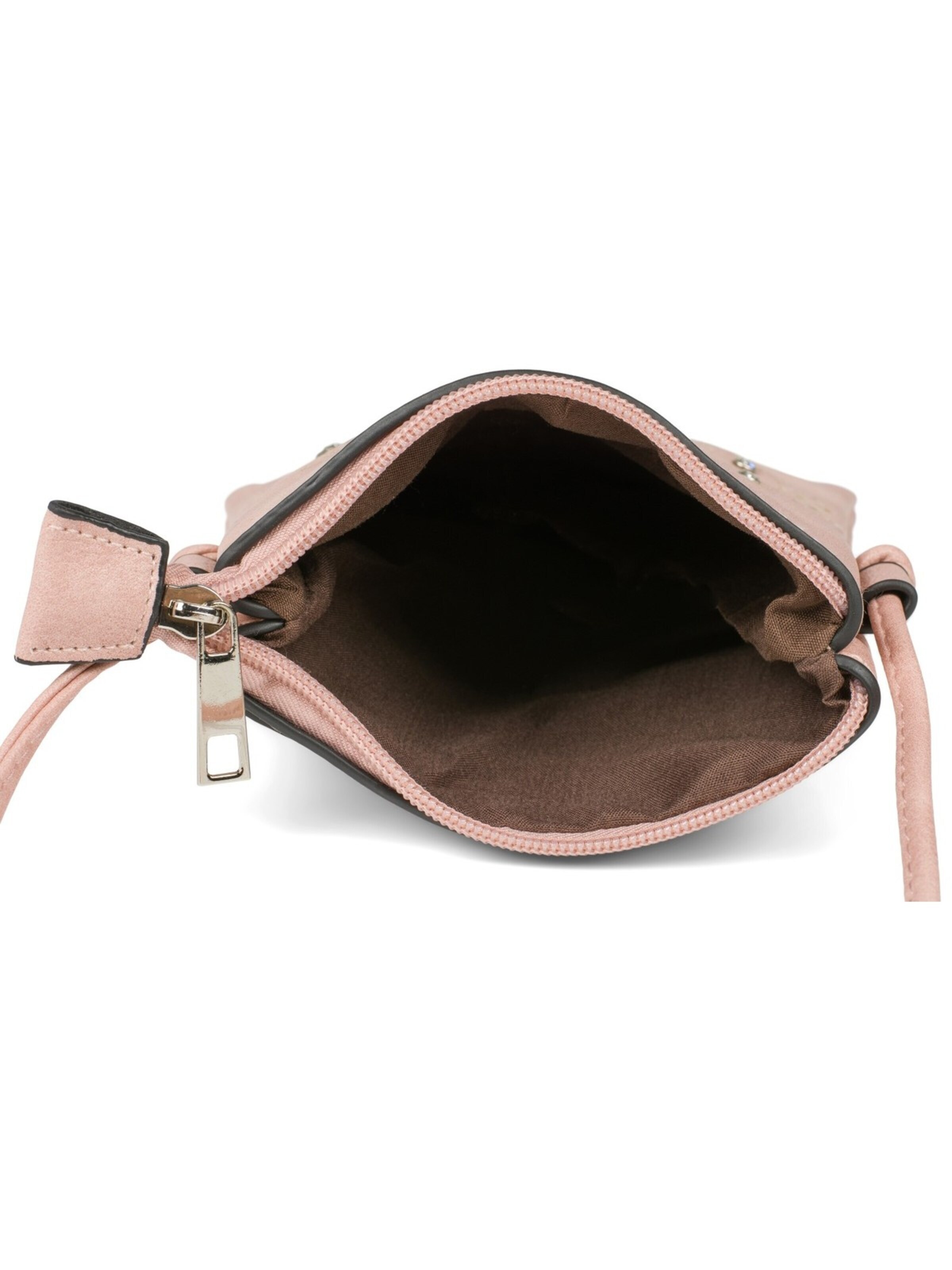 styleBREAKER Umhängetasche 'Mini Umhängetasche Blumen Cutout und Strass'‌‌‌‌‌‌‌ in Pink